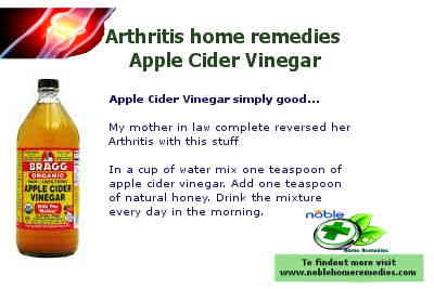 Arthritis Home Remedies Apple Cider Vinegar for Arthritis