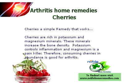 Arthritis Home Remedies Cherries home remedy for Arthritis