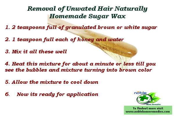 Homemade Sugar Wax - unwanted hair removal naturally