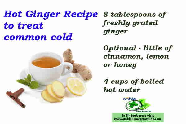 Hot Ginger Tea - herbal common cold treatment