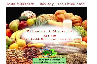 Kids Nutrition – Healthy Diet Guidelines - Vitamins and Minerals Kids Nutrition – Healthy Diet Guidelines - Vitamins and Minerals
