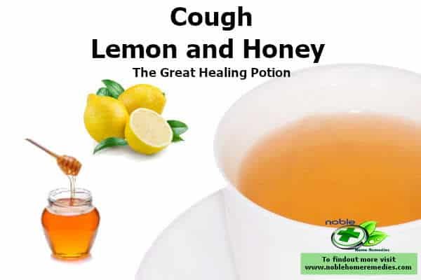 Lemon and honey healing potion for cough