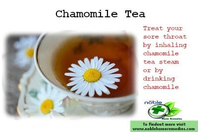 Chamomile Tea for sore throat